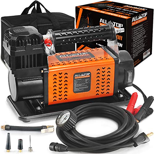 ALL-TOP Air Compressor Kit, 12V Portable Inflator 6.35CFM, Offroad Air Compressor for Truck Tires,Air Pump for Car Tire, Heavy Duty Air Compressor Max 150PSI for Jeep SUV 4x4 Vehicle RV Tire