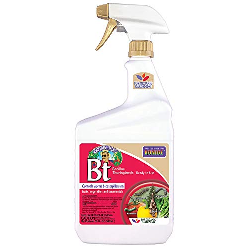 Bonide (BND806) - Caterpillar and Worm Killer, Bacillus Thuringiensis (Bt) Ready to Use Insecticide/Pesticide Spray (32 oz.)