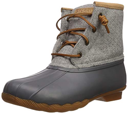 Sperry Womens Saltwater Emboss Wool Boots, Dark. Grey, 8