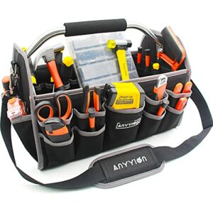 Anyyion 16.5in Tool Bag, Electrician Tool Bag, Open Top Tool Bags, Many Pockets Can Hold Many Tools, More Convenient to Carry Tools