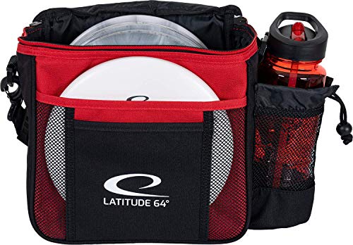 D·D DYNAMIC DISCS Latitude 64 Red Slim Disc Golf Bag | Introductory Disc Golf Bag | Great for Beginners and Casual Disc Golf Rounds | Lightweight and Durable Frisbee Golf Bag | 8-10 Disc Capacity