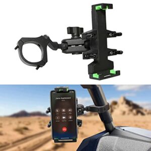 BIZOCO UTV 360°Adjustable Phone Mount, Mobile Phone Holder with high-Density Metal Security Lock Device, Suitable for 1.75"-2" Roll Bar UTV, Polaris RZR 900 1000 XP / Can-am SXS Accessories